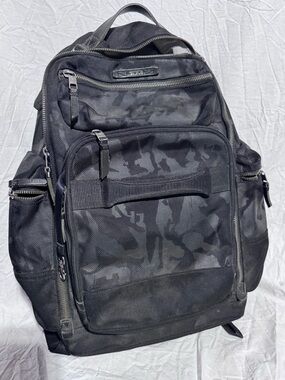 Tumi black camo laptop carry on backpack